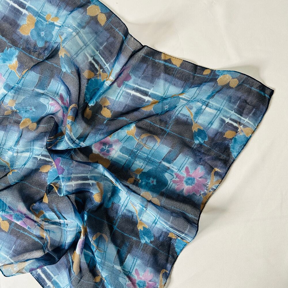 Vintage SMD Floral Bandana Headscarf Square Scarf